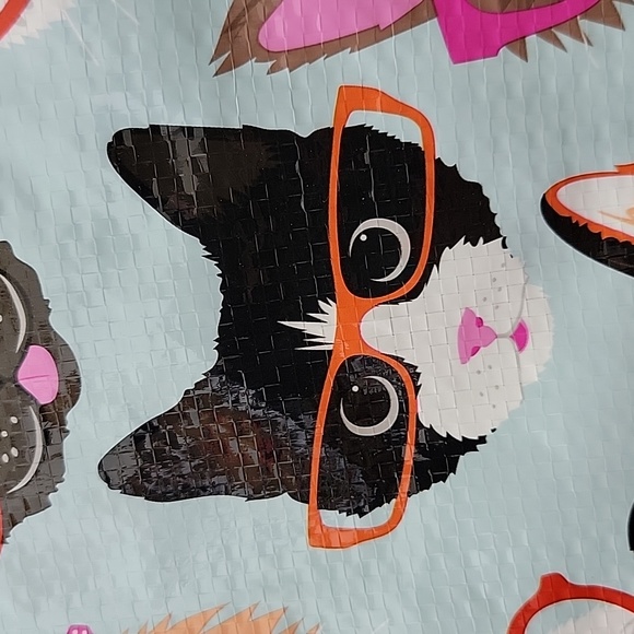 CATS 🐈 😻 🐈‍⬛️ 🐱 in sunglasses recycled ♻️ material totes. BRAND NEW ☆ - Picture 5 of 11